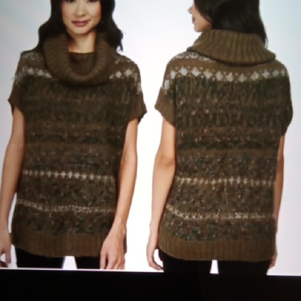 Free People Snow Bunny Fair Isle Sweater Oversized Womens Xs/ TP